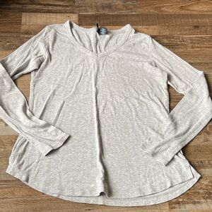 Cynthia Rowley heather grey Pima cotton long sleeve shirt size womens medium